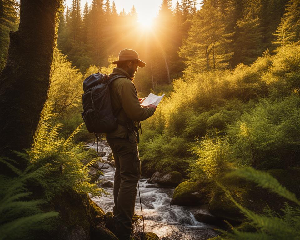 wilderness hiking and navigation